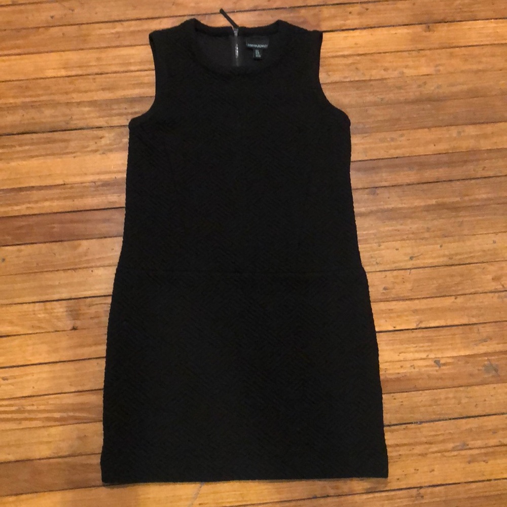 CYNTHIA ROWLEY Black Textured Cotton Dress